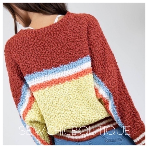 Cozy Striped Popcorn Sweater - Picture 3 of 7